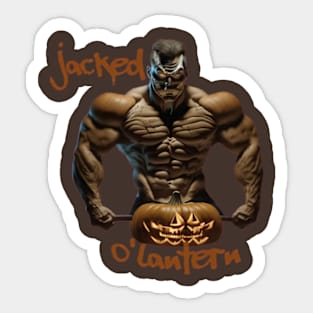 Jacked O'lantern muscle - Halloween series Sticker